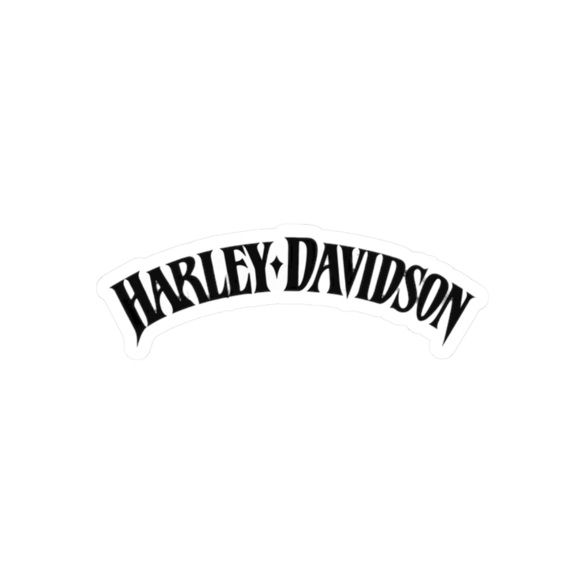 Stylized Harley Davidson Logo Sticker | Bold Biker Vinyl Decal - alternate angle 3, merchandise
