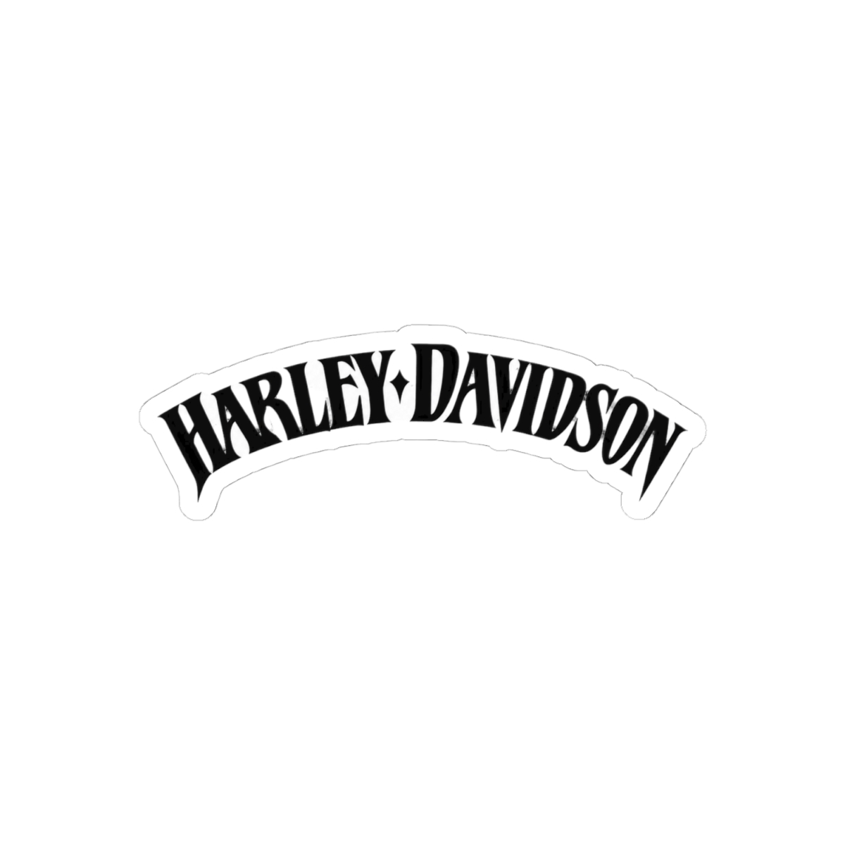 Stylized Harley Davidson Logo Sticker | Bold Biker Vinyl Decal - alternate angle 1, merchandise