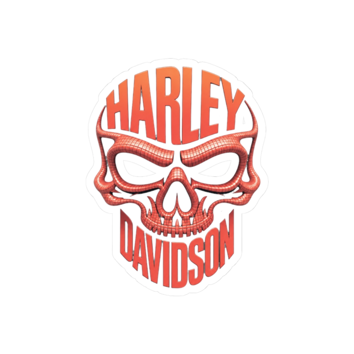 Unique Skull Design Sticker | Bold Edgy Vinyl Decal - alternate angle 3, merchandise