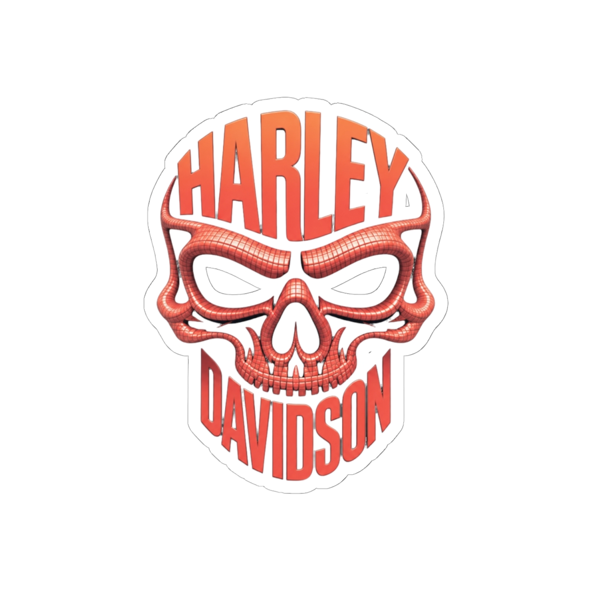 Unique Skull Design Sticker | Bold Edgy Vinyl Decal - alternate angle 1, merchandise