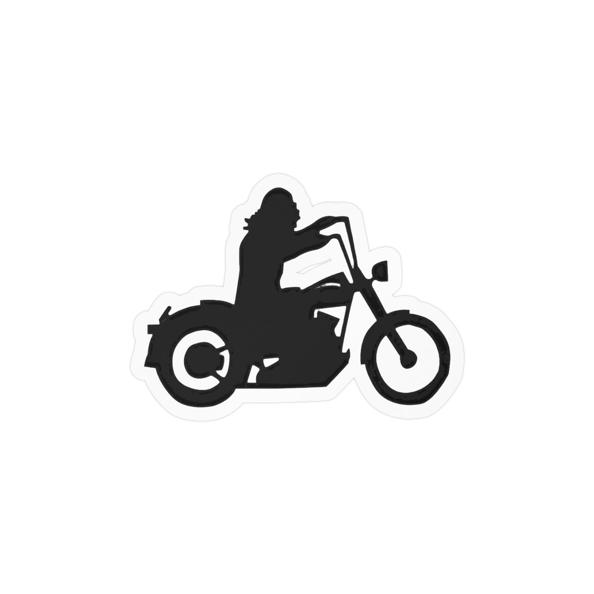 Motorcycle Man Sticker | Bold Vinyl Decal - Biker Gear Accent - alternate angle 2, merchandise