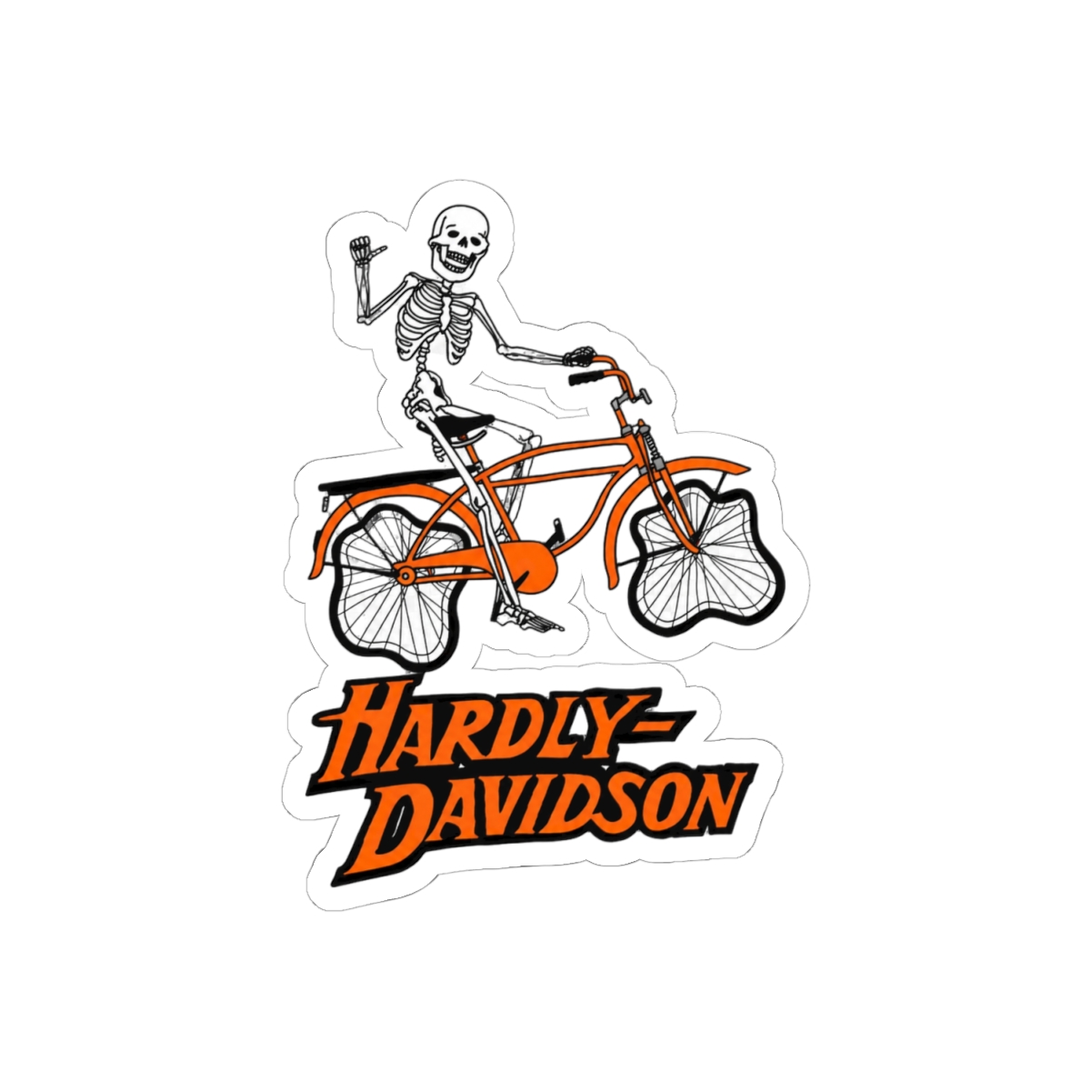 Hardly Davidson Sticker | Funny Biker Pun Vinyl Decal - alternate angle 1, merchandise