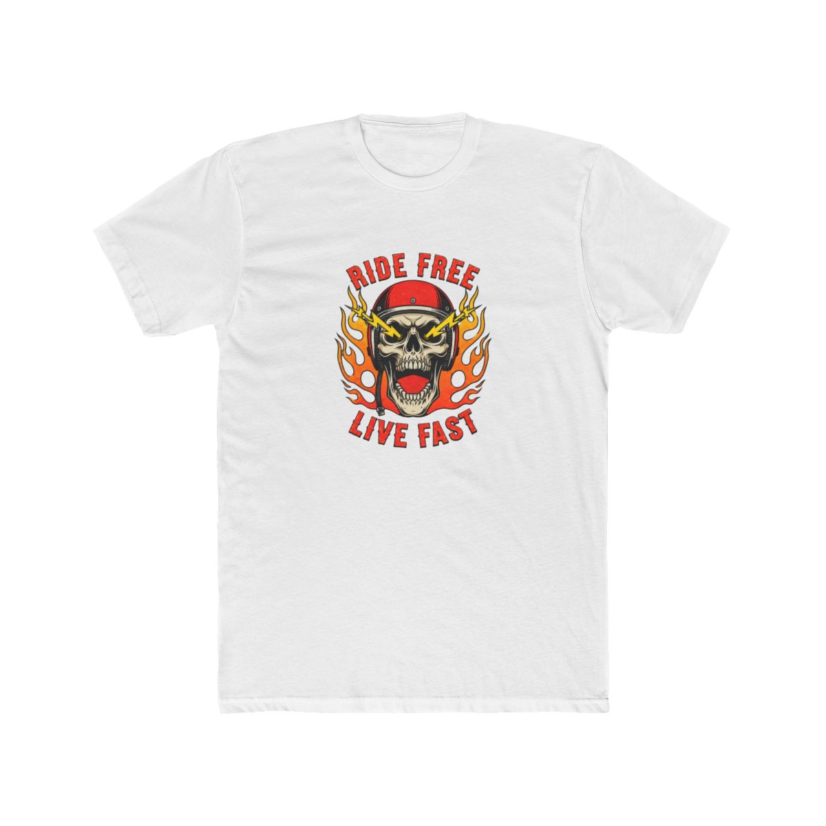 Harley Davidson Skull ride free live fast T Shirt